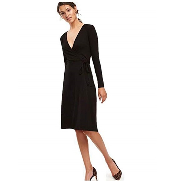 boden black wrap dress